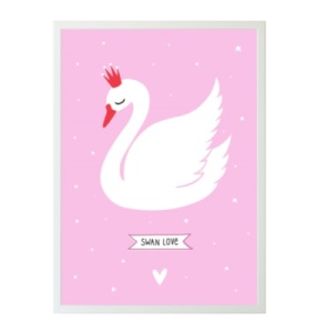 Affiche Cygne 50 x 70 cm